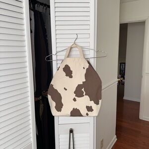 Baggu Canvas Duck Tote Bag: Cow Print